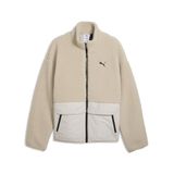 Puma Erkek Polar Mont Hybrid Sherpa Dik Yaka Fermuarlı Cepli Spor Dış Giyim Bej
