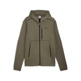 Puma Erkek Pumatech Kapüşonlu Sweatshirt, Yeşil (Loden Green, M