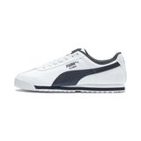 PUMA Erkek Roma Basic Spor Ayakkabı Sneaker Ayakkabı, white-new navy, 36 EU