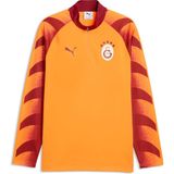 Puma Erkek Sarı Puma Gsk Warm Up 1/4 Zip Top Galatasaray Erkek Fermuarlı Dar Kesim Üst