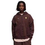 PUMA Erkek Scuderia Ferrari Premium büyük beden kapüşonlu sweatshirt, Kahverengi (Çikolata Kahverengi), XL