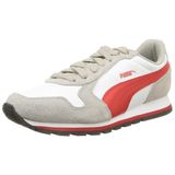 PUMA Erkek St Runner L Low-Top, Drizzle White High Risk Red, 39 EU
