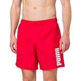 PUMA Erkek Swim Men's Mid Şort Swim Trunks, Kırmızı, M