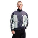 PUMA Erkek T7 Love Of The Cat Relaxed antrenman ceketi, Inky Depths Créme De Mint Gray Green, S