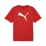 Puma Erkek Tişört Kırmızı Teamrise Logo Dokuma Kumaş Şık Tasarım Nefes Alabilir - XS