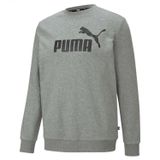 PUMA Erkek/Unisex ESS Big Logo Crew-Medium Gray Heather Crew Sweats XL