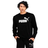 PUMA Erkek/Unisex ESS Big Logo Crew-Puma Black Crew Sweats XL
