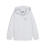 PUMA Erkek/Unisex ESS+ PUMA FC FZ Hoodie-Silver Mist Sweat Jackets 7-8 YAŞ
