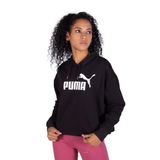 Puma Ess Cropped Logo Hoodie - Siyah Pembe Sweatshirt - 586870 01
