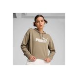 Puma Ess Cropped Logo Kadın Bej Kapüşonlu Sweatshirt 58686967