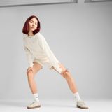 Puma Ess Elevated Comfort Crew Kadın Krem Sweatshirt Düz Desenli Rahat Kesim L Beden