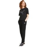 Puma Ess+ Embroidery High-Waist Pants Tr Cl P Siyah Kadın Eşofman 84709301 - XL