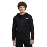 Puma Ess Full-Zip Hoodie Erkek Kapüşonlu Sweatshirt, Siyah, 2XL