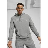 Puma Ess Logo Lab Erkek Gri Kapüşonlu Sweatshirt