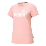 Puma Ess Logo Tee Kadın Pembe Tişört - 586774 80