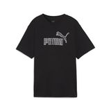 Puma ESS+ Marbleized Relaxed Siyah Kısa Kollu Kadın T-Shirt