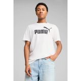 Puma ESS No. 1 Logo Beyaz Erkek Kısa Kol T-Shirt Desenli Rahat Kesim Yazlık Moda - 2XL
