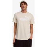 Puma Ess No.1 Logo Erkek Beyaz Baskılı T-Shirt - 2XL - Bej