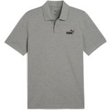 PUMA ESS No. 1 Logo Pique Polo Erkek/Unisex Tişört, Medium Gray Heather, M