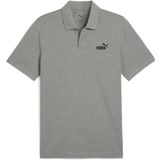 PUMA ESS No. 1 Logo Pique Polo Erkek/Unisex Tişört, Medium Gray Heather, S