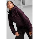 Puma Ess Padded Kadın Mont XS Midi Kesim Kalıbı Mor Renkli Düz Desenli