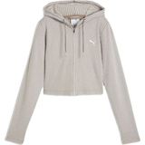 Puma Ess Ribbed Hoodie Kadın Sweatshirt 636669-81 - Gri