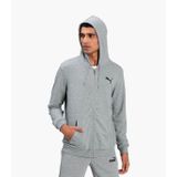 Puma Ess Small Logo Fz Hoodie Erkek Gri Kapüşonlu Fermuarlı Sweatshirt / Hırka - 586704 53