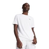 PUMA ESS Small Logo Poly Tee Erkek/Unisex Tişört, PUMA White, XS