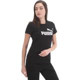 Puma Essential Logo Kadın Tişört Siyah Renk Nefes Alabilir Kumaş ve Şık Tasarım ile Rahat Kesim - XS