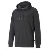 Puma Essentials Big Logo Hoodie Men Unisex Yetişkin Kapüşonlu Sweatshirt, Dark Gray Heather, L