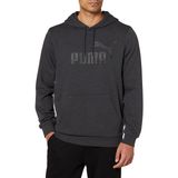 Puma Essentials Big Logo Hoodie Men Unisex Yetişkin Kapüşonlu Sweatshirt, Dark Gray Heather, M