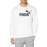 Puma Essentials Big Logo Hoodie Men Unisex Yetişkin Kapüşonlu Sweatshirt, Puma White, M