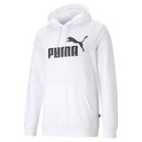 Puma Essentials Big Logo Hoodie Men Unisex Yetişkin Kapüşonlu Sweatshirt, Puma White, S