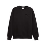 Puma Essentials Elevated Cat Logo Erkek Geniş Kesim Sweatshirt, Siyah, XL