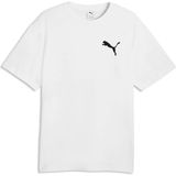 Puma Essentıals Elevated Cat Logo Erkek Geniş Kesim Tişört - XL - Puma White
