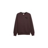 Puma Essentials Elevated Cat Logo Erkek Kapüşonsuz Sweatshirt, Chocolate Brown, S Beden