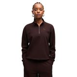 Puma Essentials Elevated Half-Zip Kadın Kahverengi Günlük Stil Sweatshirt 69401633