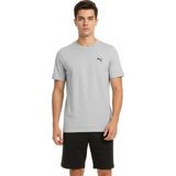 Puma Essentials Erkek Gri Spor Tişört %100 Geri Dönüştürülmüş Polyester Regular Fit