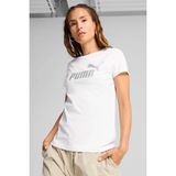 Puma Essentials Kadın Beyaz Tişört Nefes Alabilir Kumaş ile Klasik Fit ve Şık Tasarım 63153602