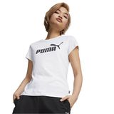Puma Essentials Logo Beyaz Kadın Kısa Kollu T-Shirt