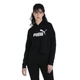 Puma Essentials Logo Cropped Women's Hoodie Kadın Kapüşonlu Sweatshirt, Puma Black, S