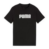 Puma Essentials Logo Kız Çocuk Siyah Tişört