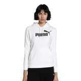 Puma Essentials Logo Women's Hoodie Kadın Kapüşonlu Sweatshirt, Puma White, XS