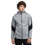 Puma EVOSTRIPE Core FZ Hoodie Erkek Eşofman Üstü Medium Gray Heather M