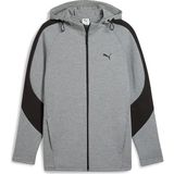 Puma EVOSTRIPE Core FZ Hoodie Gri Erkek Sweatshirt Orta Kalınlıkta Dokuma Regular Fit Özellikli
