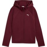 Puma EVOSTRIPE Full-Zip Hoodie Bordo Kadın Fermuarlı Sweatshirt - XS