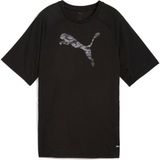 Puma EVOSTRIPE Kadın T-shirt Rahat Kesim Siyah Desenli Nefes Alabilir Kumaş ile Şık Tasarım - XS