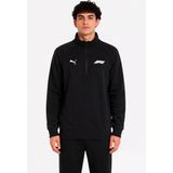 Puma F1 Essentıals Logo Yarım Fermuar Erkek Sweatshirt Siyah