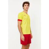 Puma Fcat Away Jersey Cyber Yellow-Puma Red Erkek Kısa Kol Dokuma Regular Fit Tişört - Sarı