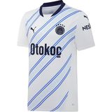 Puma Fenerbahçe Away Erkek Beyaz Bisiklet Yaka Forma Nefes Alabilir Kumaş ile Spor Aktiviteleri İçin - 3XL